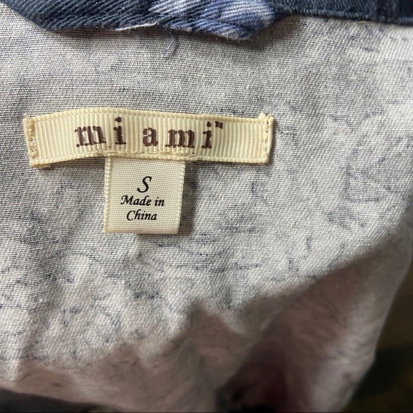 MIAMI Francesca’s Collection floral Anorak blue jacket size small - Picture 5 of 8